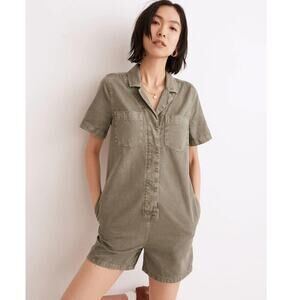 Madewell Garment-Dyed Relaxed Coverall Romper Size XXS